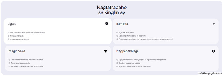 nagtatrabaho sa programang kaakibat ng KingFin