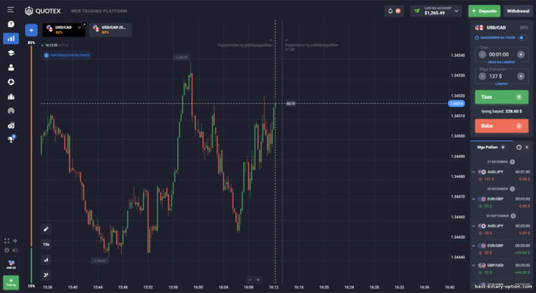 Quotex broker trading platform