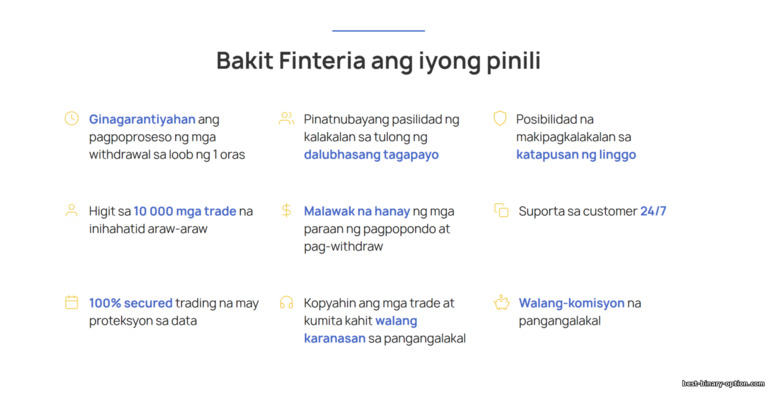 Mga kalamangan ng binary options broker finteria