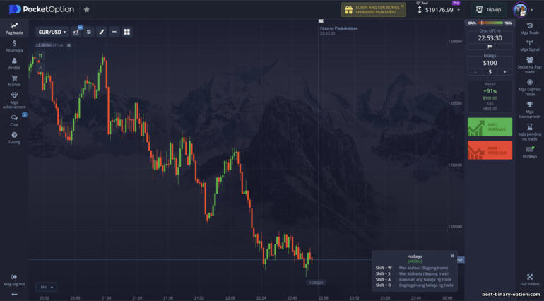 Binary options broker Pocket Option