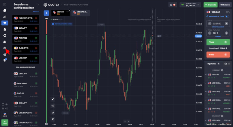 Quotex broker trading platform