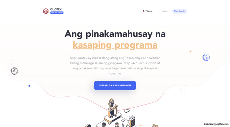 Opisyal na website ng Quotex affiliate program