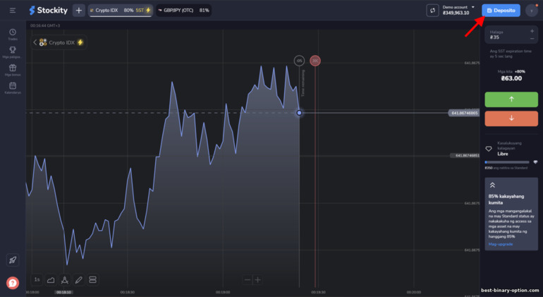 muling pagdadagdag ng isang trading account sa broker na Stockity