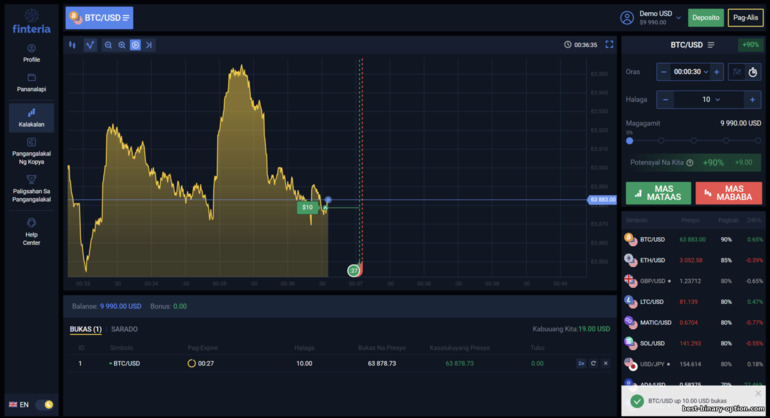 Pagpapalit sa binary options broker finteria