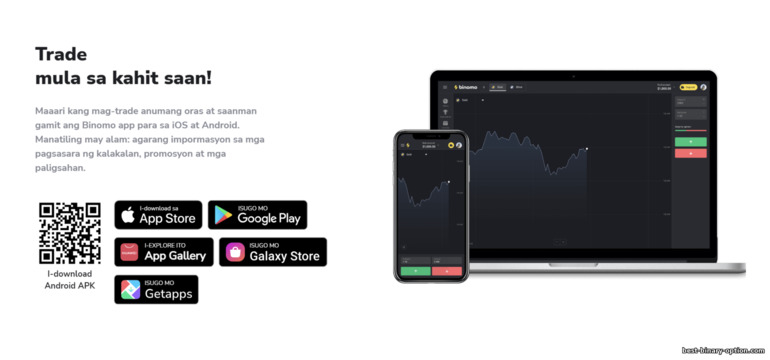 Opisyal na website ng broker na Binomo