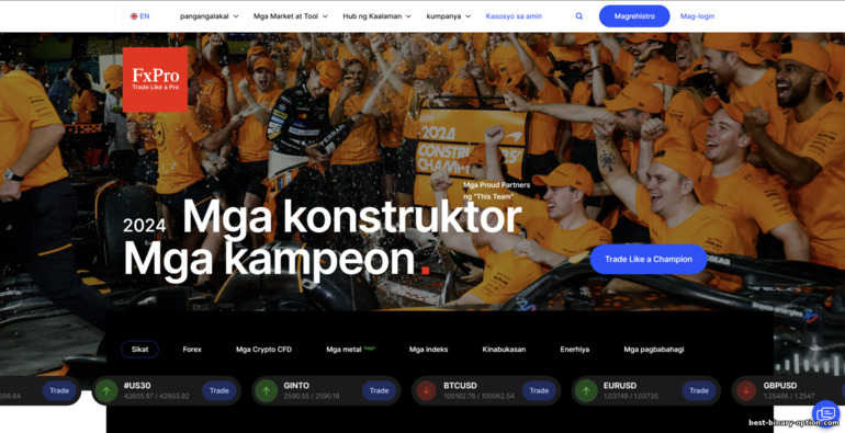 Opisyal na Website ng FXPro