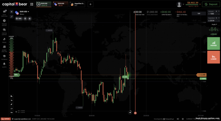 Halimbawang trade sa platform ng Capital Bear Halimbawang trade sa platform ng Capital Bear