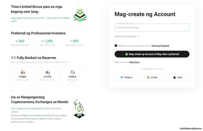 Formularyo para sa Bagong Account sa KuCoin