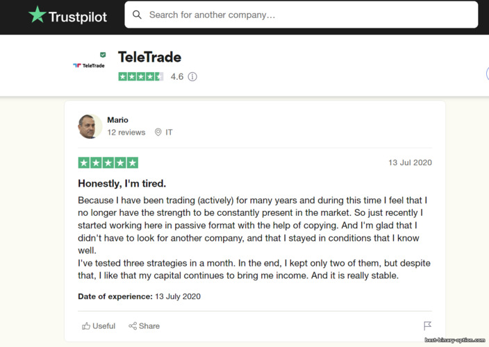 Mga Review ng TeleTrade Broker