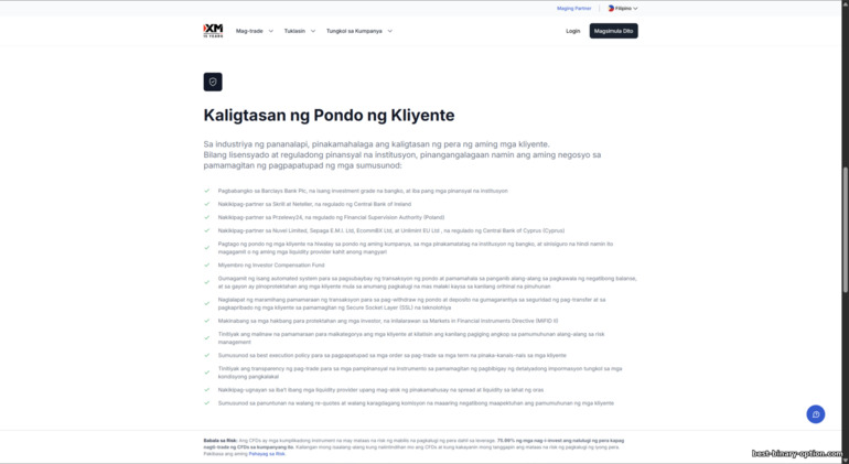 Proteksyon ng pondo ng kliyente sa XM Proteksyon ng pondo ng kliyente sa XM