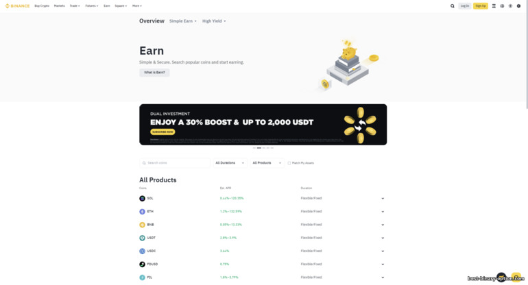 Programa ng Binance Earn
