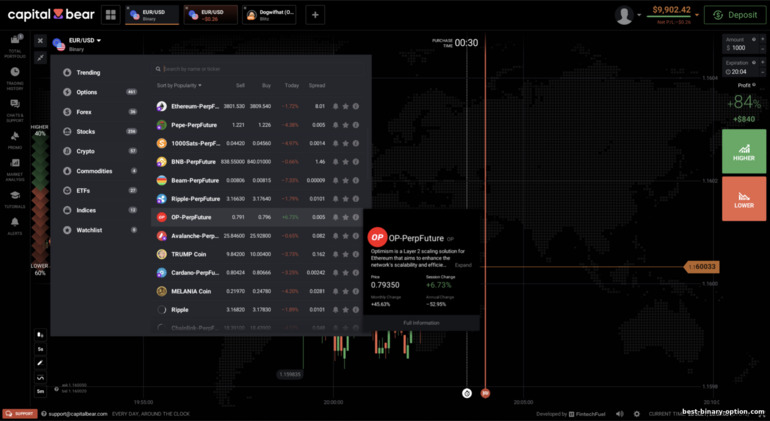 Mga instrumento at asset sa Capital Bear Mga instrumento at asset sa Capital Bear