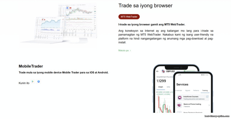 Instaforex mobile app at WebTrader Instaforex mobile app at WebTrader