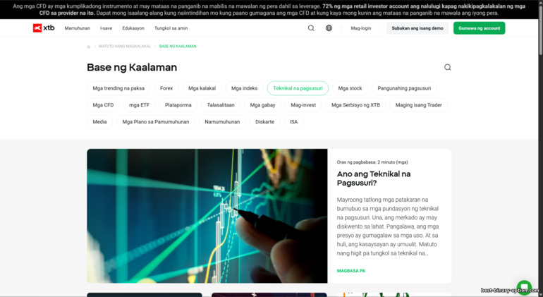 Edukasyon sa Trading ng XTB