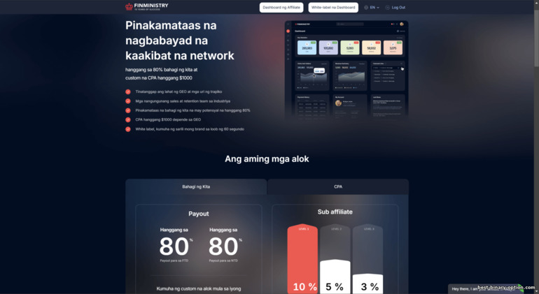 website ng FinMinistry affiliate network