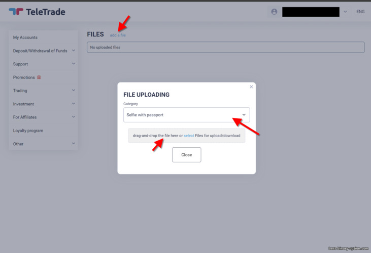 Pagberipika ng Account sa TeleTrade Broker