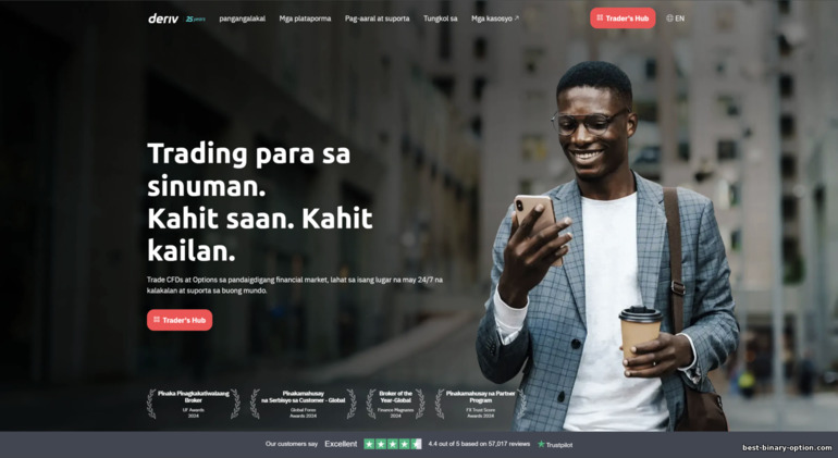 Opisyal na Website ng Deriv