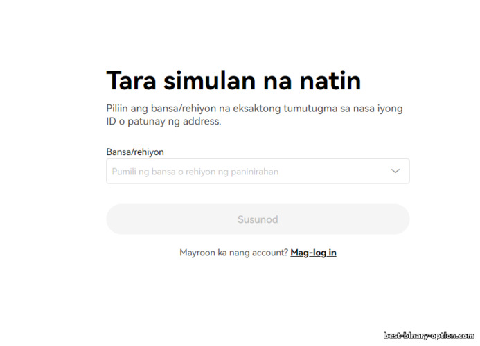 Formularyo ng Pagpaparehistro ng Account sa OKX