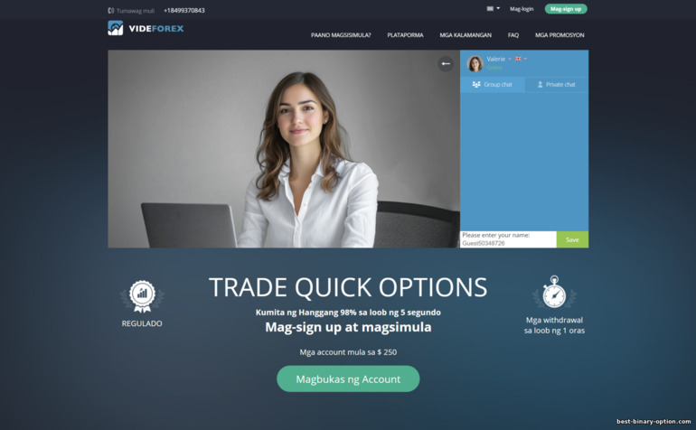 Opisyal na Website ng VideForex Broker
