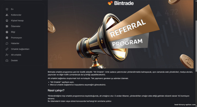 Mga Tuntunin ng Sub-affiliate Program ng BinTrade