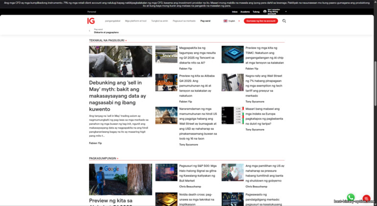 Edukasyon sa Trading sa IG Markets