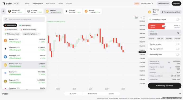 Pagpili ng mga asset sa Doto Pagpili ng mga asset sa Doto
