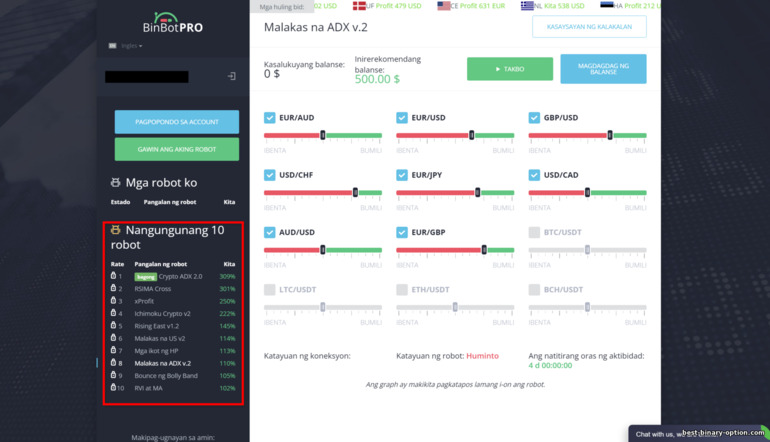 Mga Trading Robot ng BinBot Pro